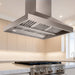 Victory Range Hood Twister 36 Inch 750 CFM Island Mount Range Hood Installed