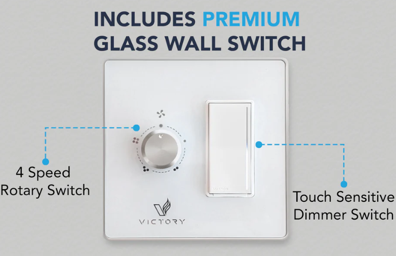 Victory Range Hood Sunset 600 CFM Wireless Flush Ceiling Mount Range Hood Glass Wall Switch