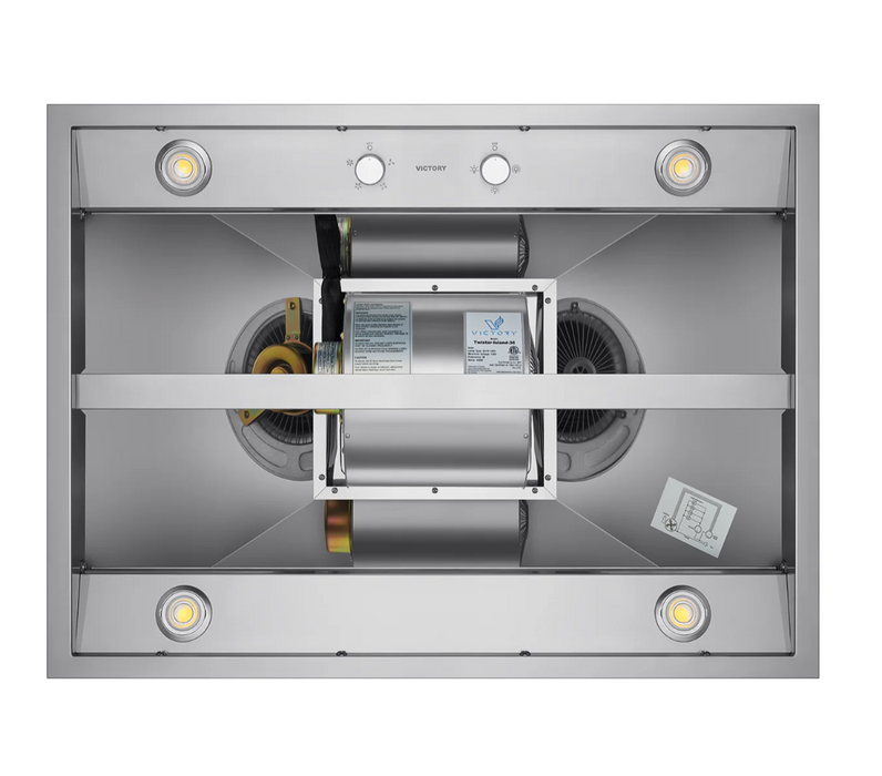 Victory Range Hood Twister 36 Inch 750 CFM Island Mount Range Hood  inside