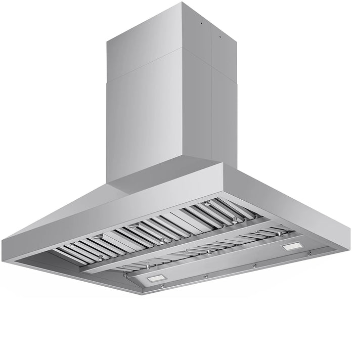 Victory Range Hood Twister 36 Inch 750 CFM Island Mount Range Hood Side