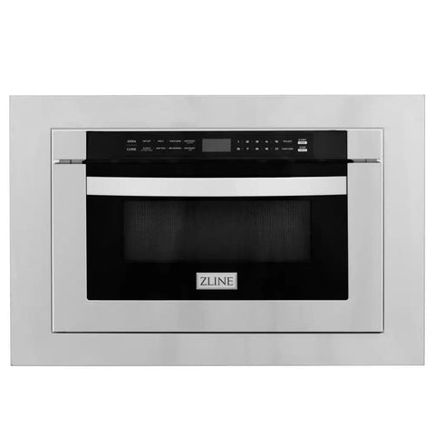 ZLINE 24 Inch 1.2 cu. ft. Stainless Steel Built-in Microwave Drawer with 30 Inch Trim Kit (MWD-TK-30)