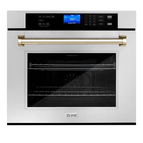 ZLINE 30" Autograph Edition Single Wall Oven with Self Clean and True Convection in Stainless Steel (AWSZ-30)