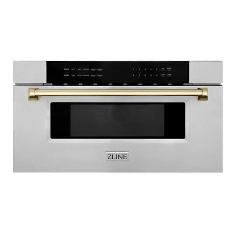 ZLINE Autograph 30 In. 1.2 cu. ft. Built-In Microwave Drawer In Stainless Steel With Accents (MWDZ-30)