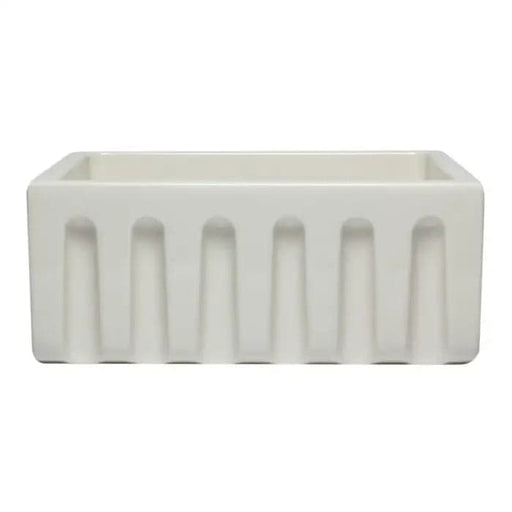 24 Biscuit Arched Apron Thick Wall Fireclay Single Bowl Farm