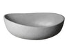 63" Solid Concrete Gray Matte Oval Bathtub