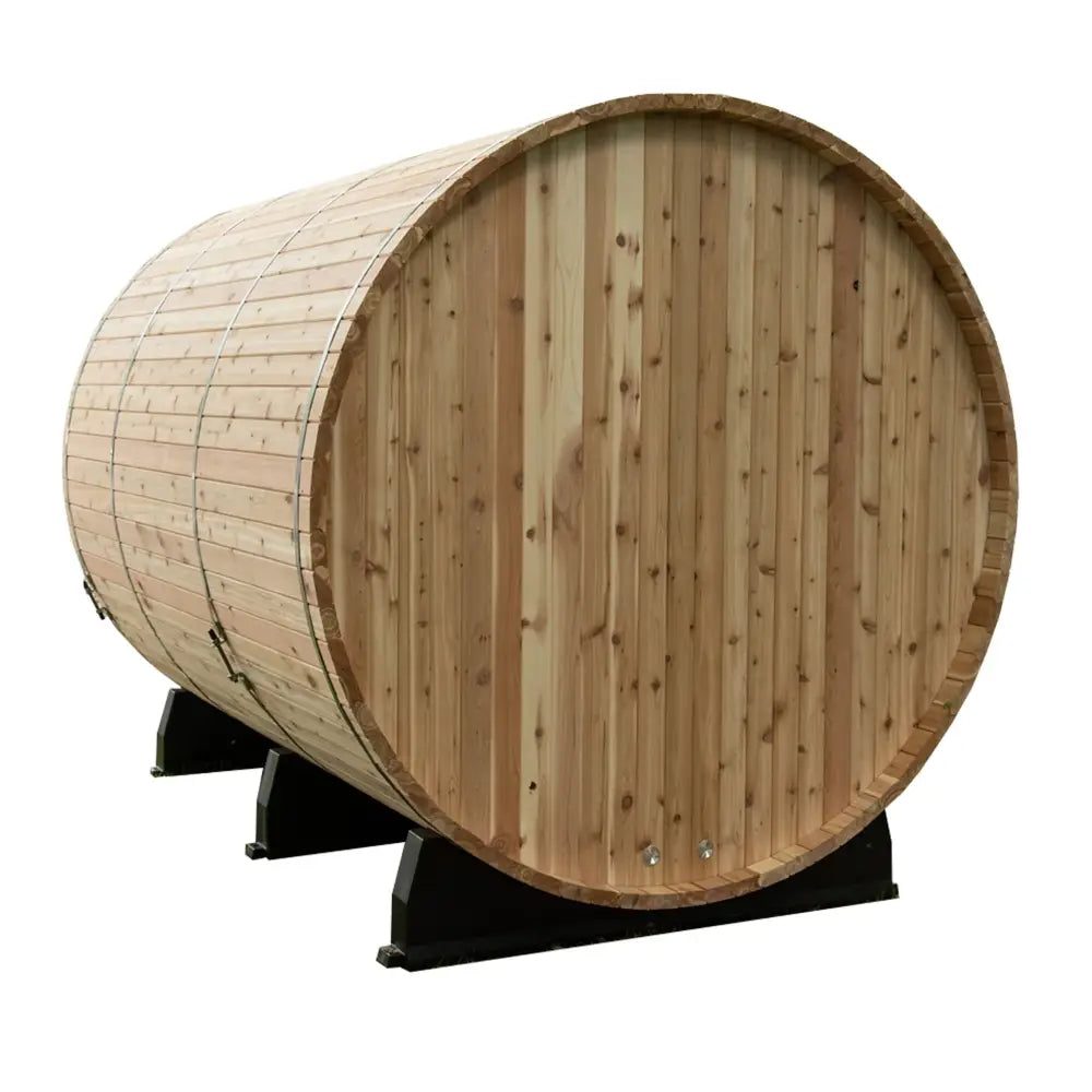 Almost Heavem Audra 2-4 Person Canopy Barrel Sauna - Rustic