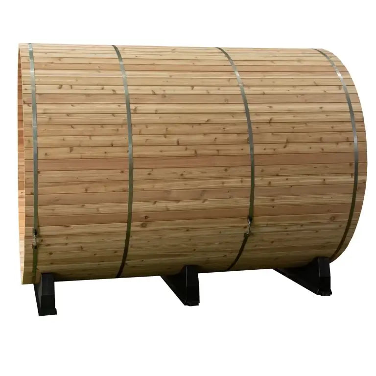 Almost Heavem Audra 2-4 Person Canopy Barrel Sauna - Rustic