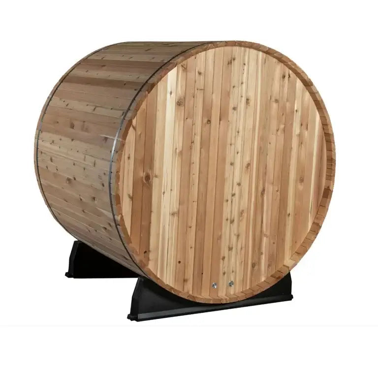 Almost Heaven Watoga 2-4 Person Barrel Sauna - Rustic Red