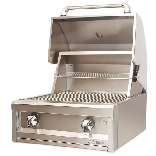 Artisan American Eagle Series 26 Inch 2 Burner Stainless Steel Built In Grill Open