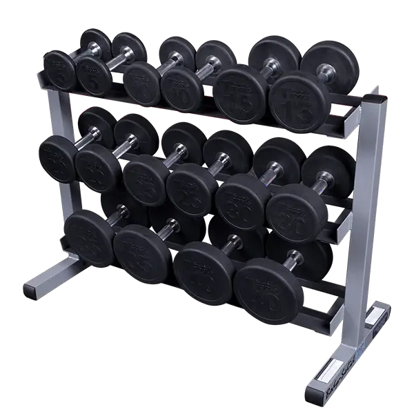 Body Solid Dumbell Rack 3 tier Horizontal - Fitness Upgrades