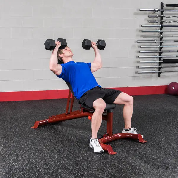 Body Solid FLAT/INCLINE/DECLINE BENCH RED FRAME - Fitness