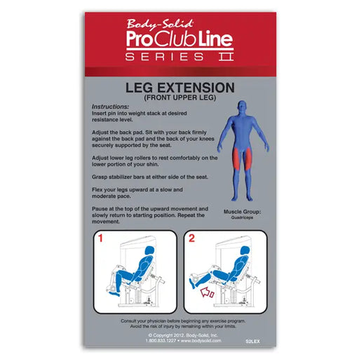 Body Solid PCL2 LEG EXTENSION 235LB STACK - Fitness Upgrades