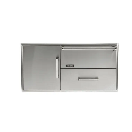 Coyote Combination Storage: Warming Drawer & Access Doors -