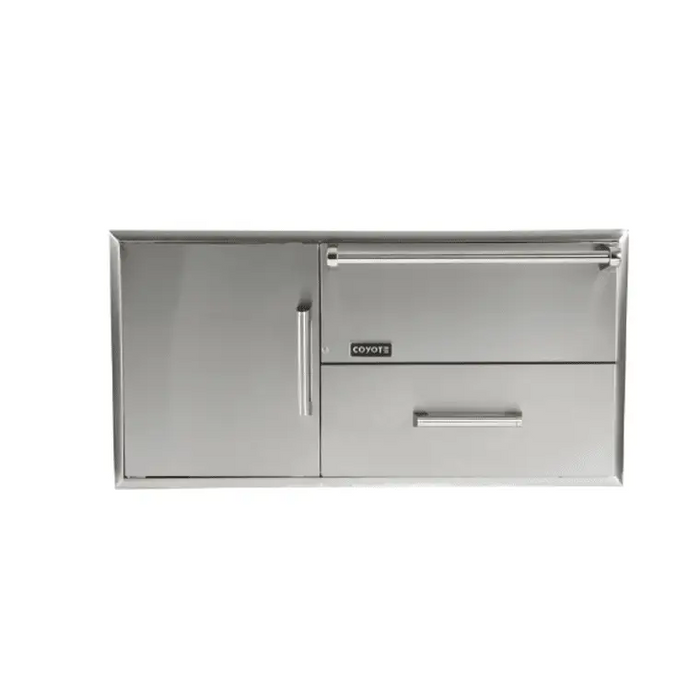 Coyote Combination Storage: Warming Drawer & Access Doors -
