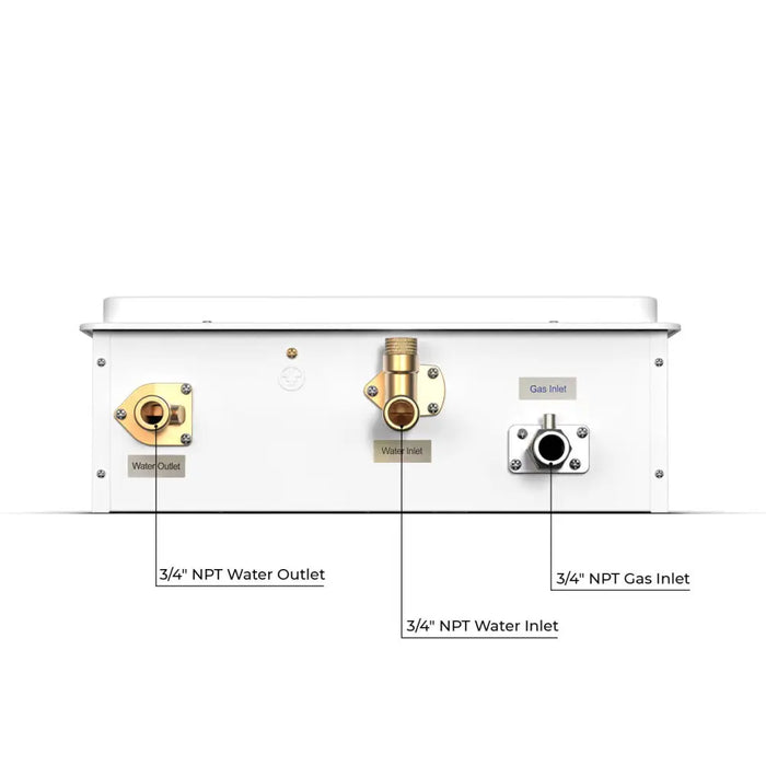 Eccotemp 6.5GB-I Indoor 6.5 GPM Natural Gas Tankless Water Heater Lower Part