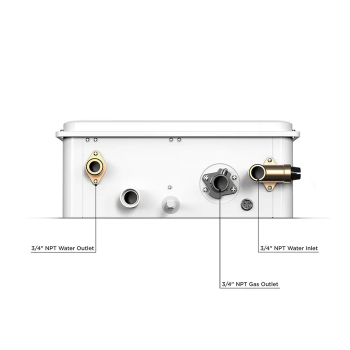 Eccotemp 6.8GB Indoor 6.8 GPM Tankless Water Heater Lower Part