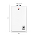 Eccotemp 6.8GB Indoor 6.8 GPM Tankless Water Heater Front View with Dimensions