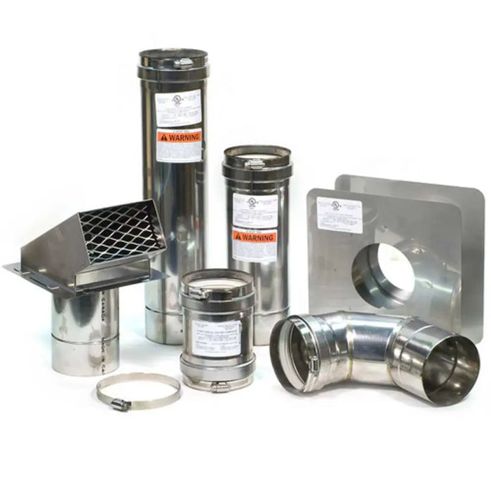 Eccotemp Horizontal Stainless Steel Z-Vent Water Heater Vent Kit 4 Inch 