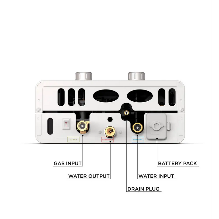 Eccotemp Luxé EL Portable Outdoor Tankless Water Heater Lower Part