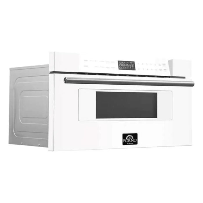 Forno Capoliveri 30 Inch 1.2 CU. FT. Microwave Drawer Defrost Rack White Side View