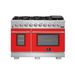 Forno Capriasca 48 inch Professional Freestanding All Gas Range FFSGS6260-48RED