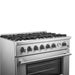 Forno Marco 36 Inch 5.36 CU. FT Freestanding Gas Range Stainless Steel with 6 Burners and Convection Oven Burners View