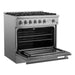 Forno Marco 36 Inch 5.36 CU. FT Freestanding Gas Range Stainless Steel with 6 Burners and Convection Oven Open Oven