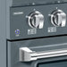 Hallman Bold Series 36 Inch Gas Freestanding Range With Chrome Trim Knobs and Light Button