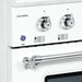 Hallman Classico 30 Inch Induction Range With Chrome Trim Knobs and Button Light