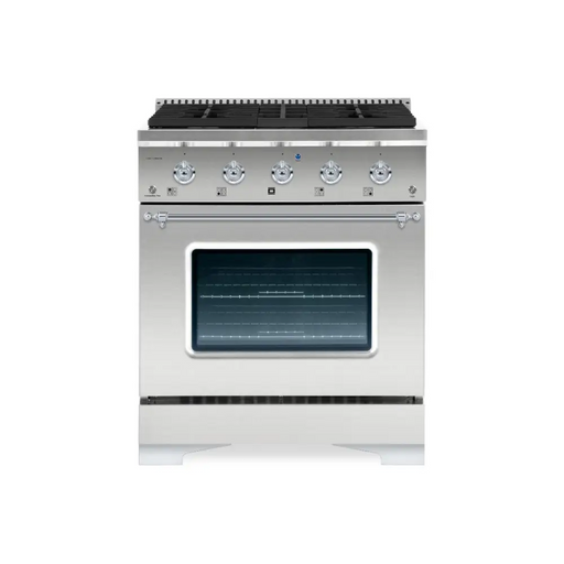 Hallman Classico Series 30 Inch Dual Fuel Freestanding Stainless Steel