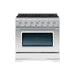 Hallman Classico Series 36 Inch Gas Freestanding Range With Chrome Trim Stainless Steel