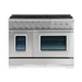 Hallman Classico Series 48 Inch Gas Freestanding Range With Chrome Trim Stainless Steel