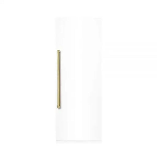 Hallman Industries 30 Inch 16.6 CU. FT. AR-IC Column All Refrigerator Built In with Water Dispenser, and Right Hinge in Bold Brass Trim with White Panel 