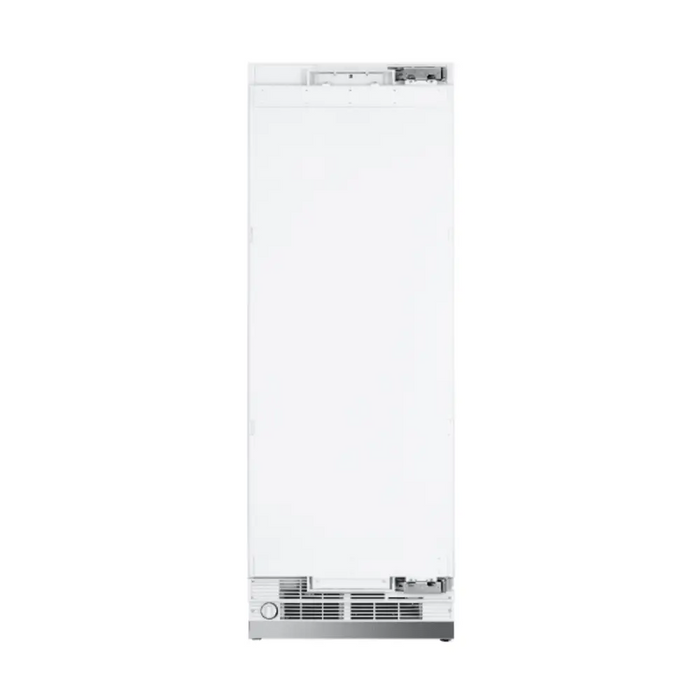 Hallman Industries 30 Inch 16.6 CU. FT. Integrated Column All Refrigerator Built In with Water Dispenser, and Hinge in Bold Chrome Trim with Stainless Steel Panel Without Trim