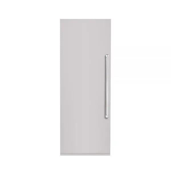 Hallman Industries 30 Inch 16.6 CU. FT. Integrated Column All Refrigerator Built In with Water Dispenser, and Hinge in Bold Chrome Trim with Stainless Steel Panel Left Hand