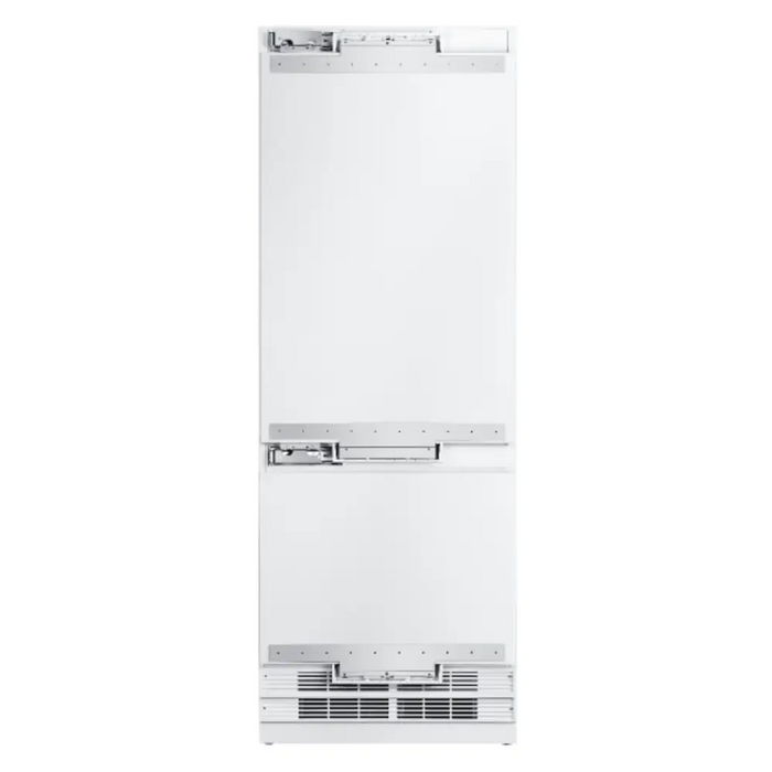 Hallman Industries 60 Inch Built-In Bottom Mount Freezer Refrigerator with Water Dispenser Automatic Ice Maker Bold Handles and Stainless Steel Panel Without Panel