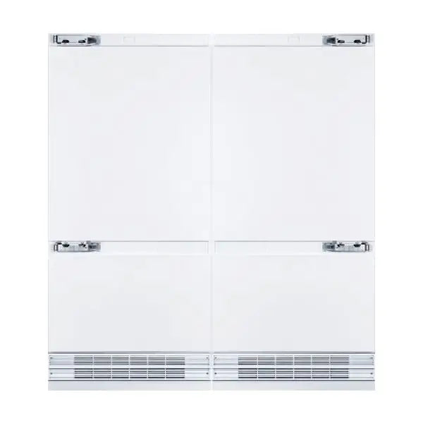 Hallman Industries 72 Inch Panel Ready Built-In Side by Side Refrigerator with Bottom Freezer Water Dispenser and Automatic Ice Maker Without Panel
