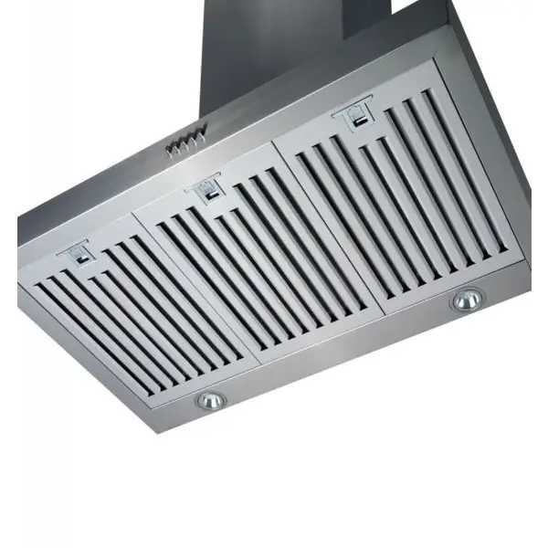 Hallman Ventilation Hood 30 Inch Wall Mount Stainless Steel Baffle Filter