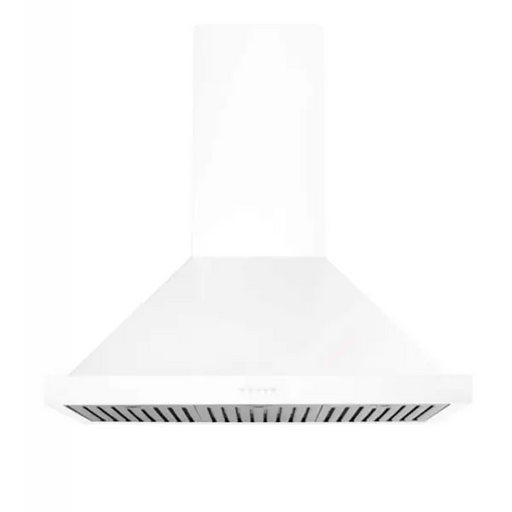 Hallman Ventilation Hood 30 Inch Wall Mount White Front View