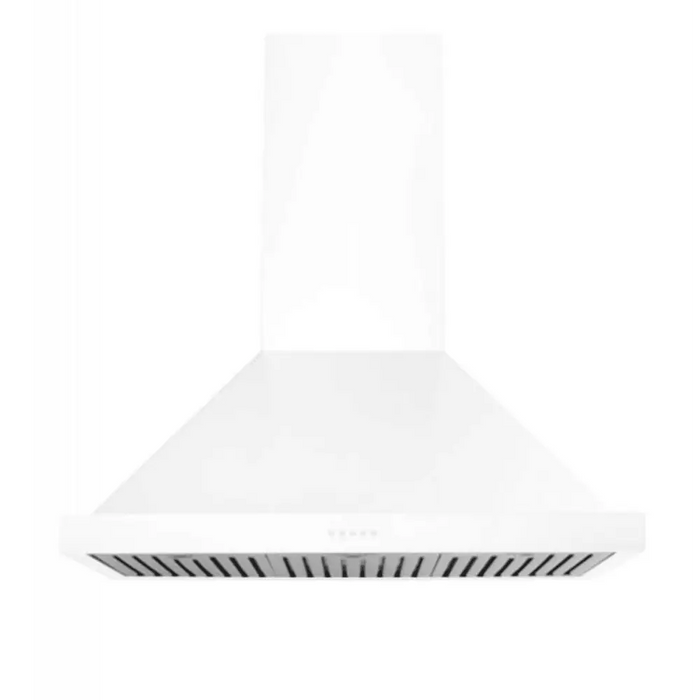 Hallman Ventilation Hood 36 Inch Wall Mount White Front View