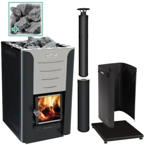 Harvia PRO 20 Wood Burning Stove Kit BK - Sauna Heater