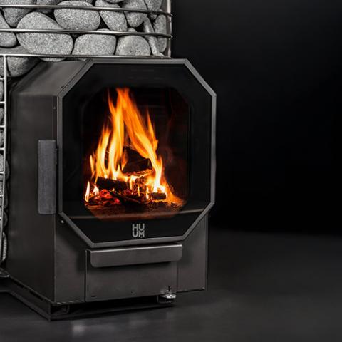 HUUM Hive Flow LS Sauna Stove In Use