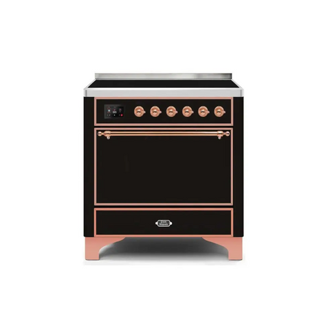 ILVE Majestic II 36 Inch Electric Freestanding Induction Range with Solid Door and Copper Trim