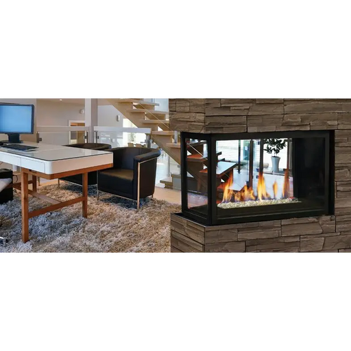 Kingsman MCVP42 43 Inch Clean View Peninsula Direct Vent Gas Fireplace with IPI Ignition Office