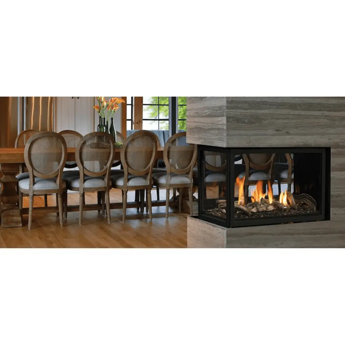 Kingsman MCVP42 43 Inch Clean View Peninsula Direct Vent Gas Fireplace with IPI Ignition Dining Area