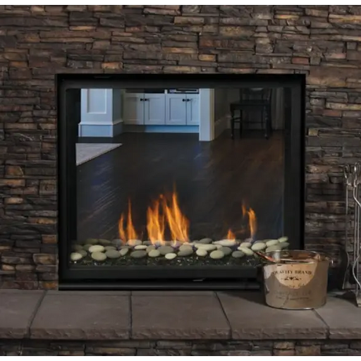 Kingsman MCVP42 43 Inch Clean View Peninsula Direct Vent Heater Rated Gas Fireplace with IPI Ignition Front View