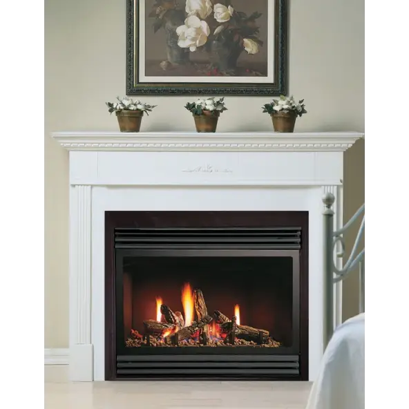 Kingsman ZCV3622LPE/NE 36 Inch Clean View Zero Clearance Direct Vent Fireplace with IPI Ignition Front View