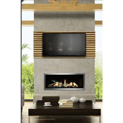 Kingsman ZCVRB47 47 Inch Zero Clearance Direct Vent Gas Fireplace in IPI Ignition Front View