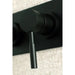 Kingston Brass Concord KS8115DL Single-Handle 2-Hole Wall Bathroom Faucet Matte Black Metal Lever Handler