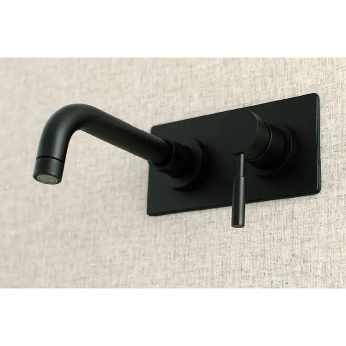 Kingston Brass Concord KS8115DL Single-Handle 2-Hole Wall Bathroom Faucet Matte Black
